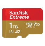 Sandisk micro sdxc extreme 1tb 190/130 mb/s a2 c10 v30 uhs-i u3 sdsqxav-1t00-gn6ma