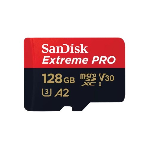 Tarjeta de memoria sandisk extreme pro 128gb microsd xc uhs-i con adaptador clase 10 200mbs