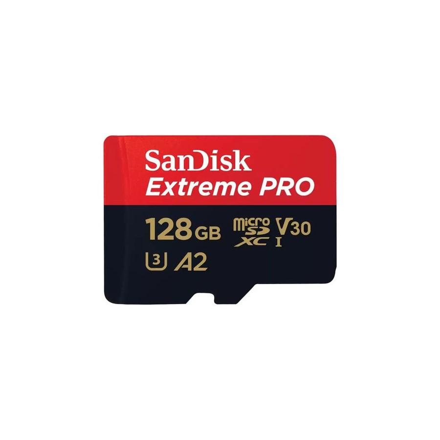 Tarjeta de memoria sandisk extreme pro 128gb microsd xc uhs-i con adaptador clase 10 200mbs