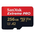 Tarjeta micro sd sandisk extreme pro microsdxc 256gb 200/140 mb/s a2