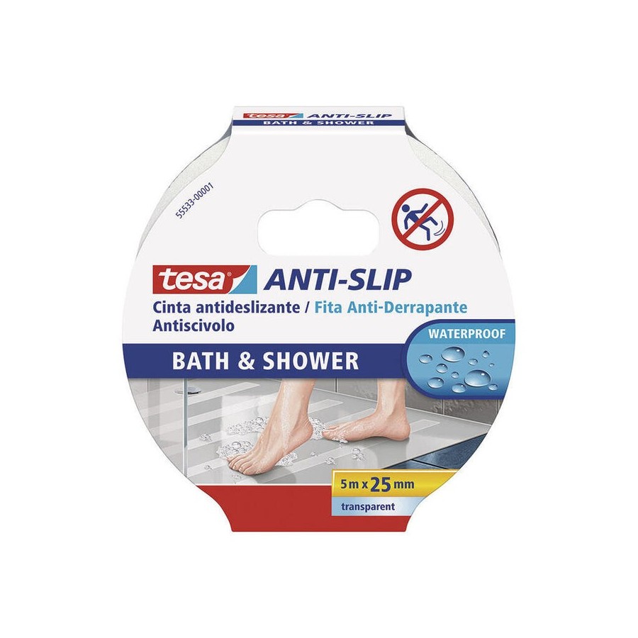 Cintas antideslizantes 15m x 25mm negra 55589 tesa