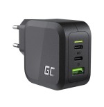 Green cell cargador powergan 65w 2x usb-c pd 1x usb-a uc gan