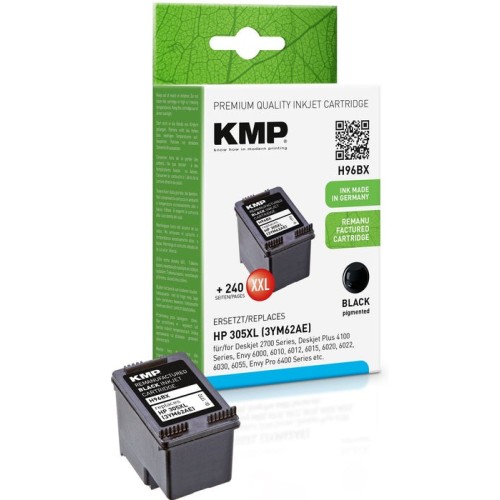 Kmp tinta compatible hp 3ym62ae 305xl negro 480 copias 10ml h96bx