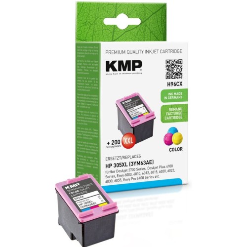 Kmp tinta compatible hp 3ym63ae 305xl color 400 copias 12ml h96cx