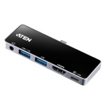Aten uh3238 travel dock 5 usb-c con paso de alimentación