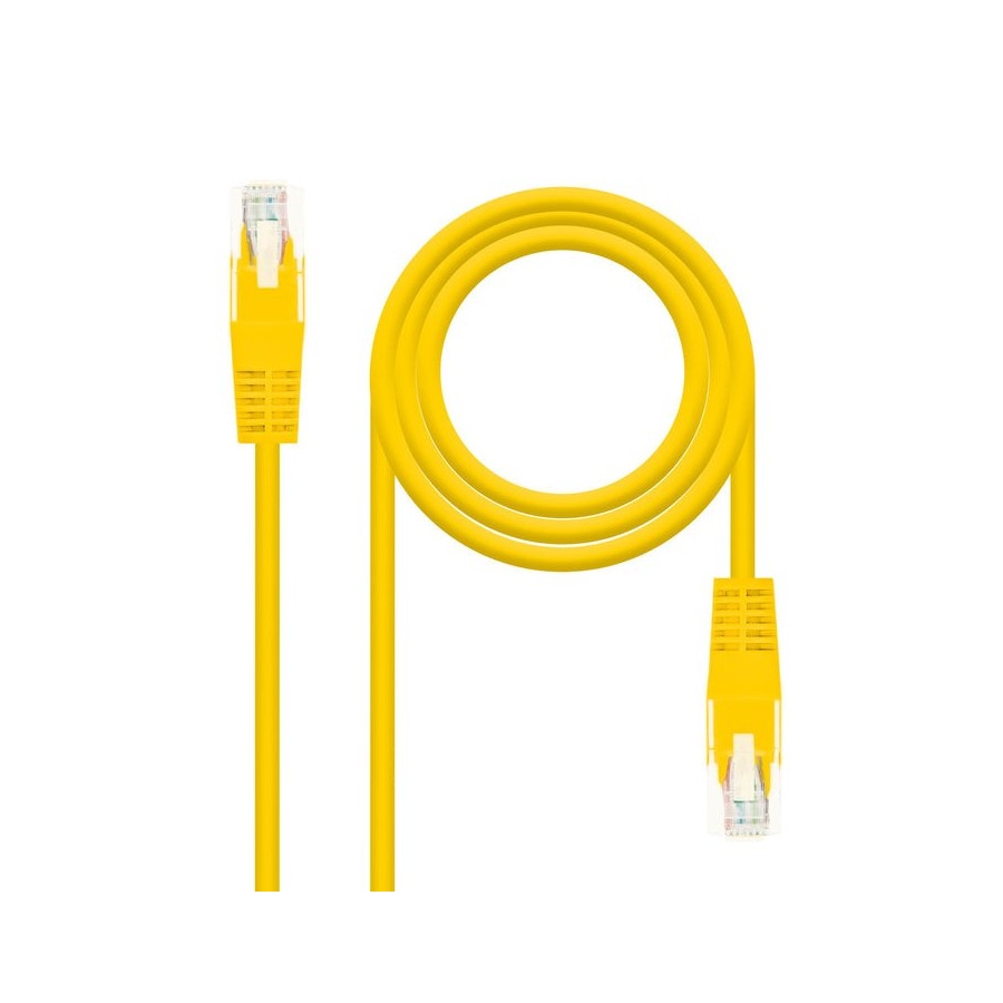 Nanocable cable de red rj45 cat.6 utp awg24 0.50m - amarillo