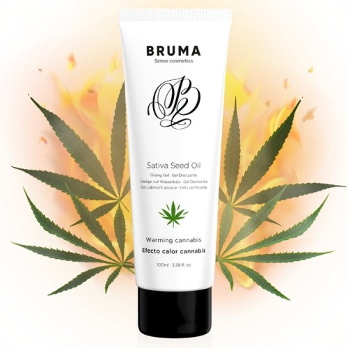 Gel deslizante bruma con aceite de semilla efecto calor sabor cannabis 100 ml