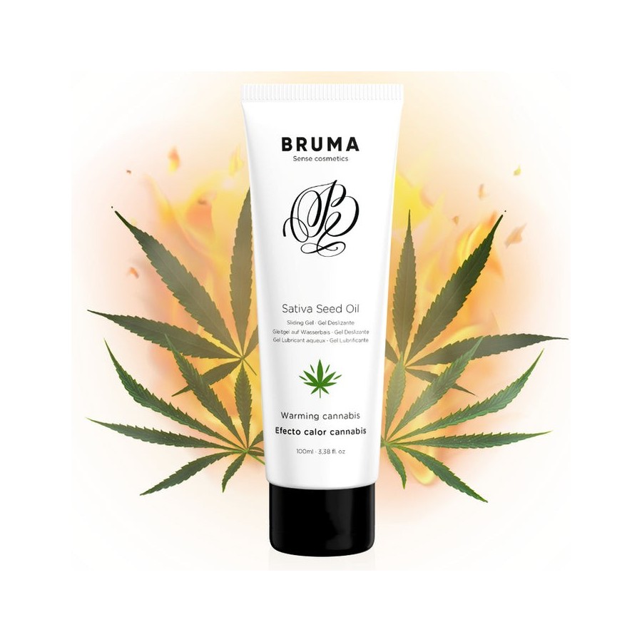 Gel deslizante bruma con aceite de semilla efecto calor sabor cannabis 100 ml