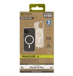 Muvit for change funda recycletek magsafe compatible con apple iphone 15 plus transparente