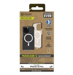 Muvit for change funda recycletek magsafe shockproof 3m compatible con apple iphone 15 pro transparente/negra