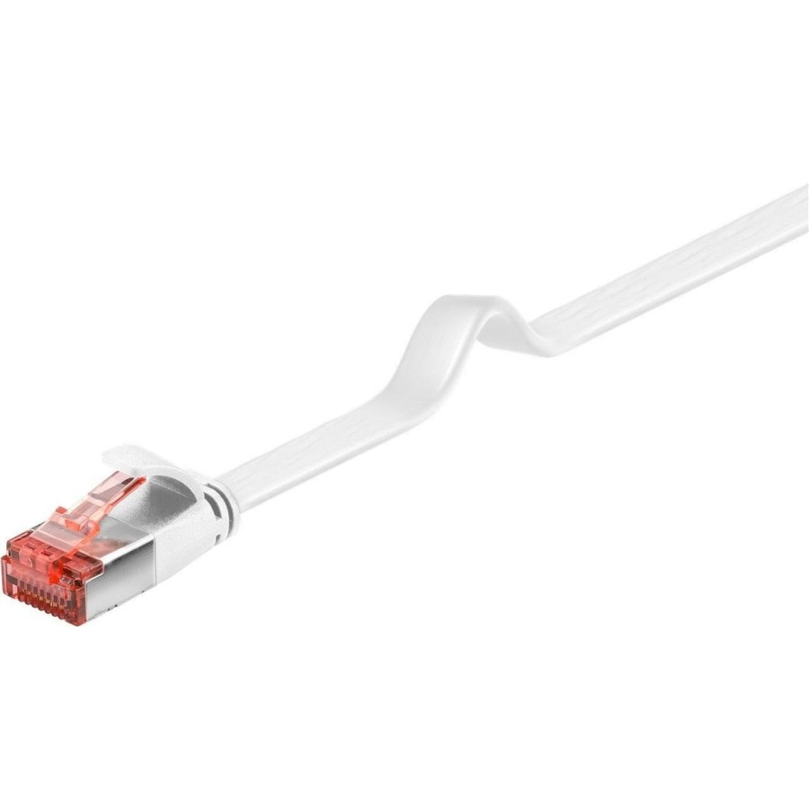 Goobay cat 6 flach-patchcable rj-45 (m) zu rj-45 (m) u/ftp, blanco, 500cm