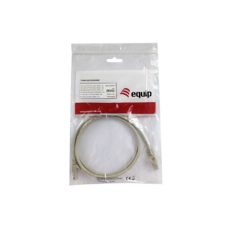 Equip cable de red rj45 cat6 u/utp 1m gris  625410