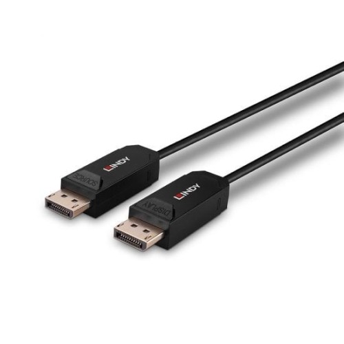 Lindy 38525 cable displayport 10 m negro fibre optic hybrid 2.0 uhbr10