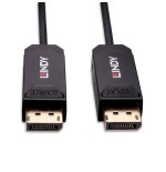 Lindy 38525 cable displayport 10 m negro fibre optic hybrid 2.0 uhbr10