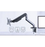 Gembird desk mounted adjustable monitor arm space grey
