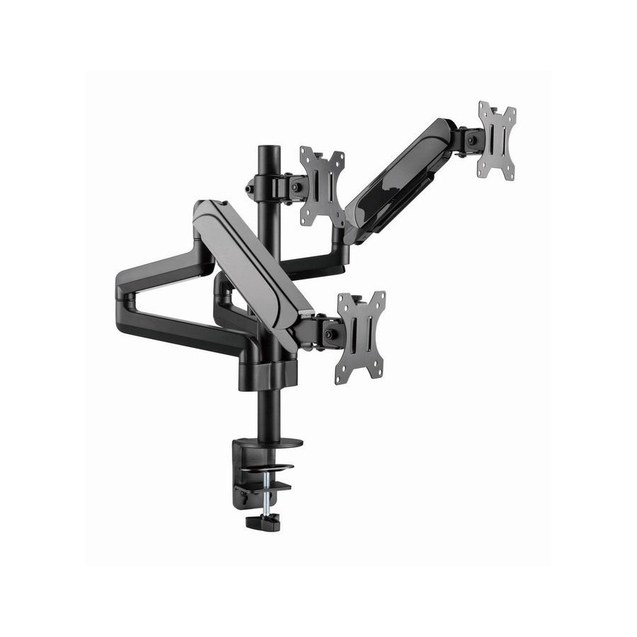 Gembird desk mounted adjustable mounting arm for 3 monitors - full-motion