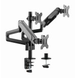 Gembird desk mounted adjustable mounting arm for 3 monitors - full-motion