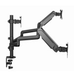 Gembird desk mounted adjustable mounting arm for 3 monitors - full-motion