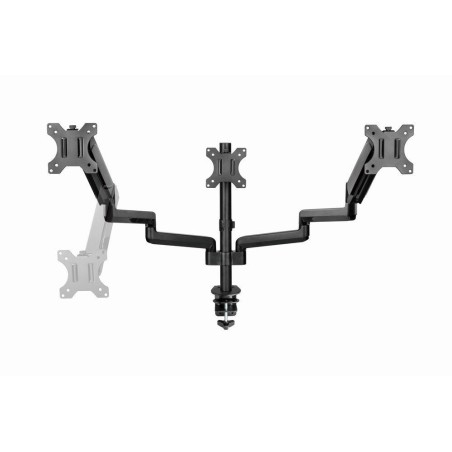 Gembird desk mounted adjustable mounting arm for 3 monitors - full-motion