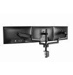 Gembird desk mounted adjustable mounting arm for 3 monitors - full-motion