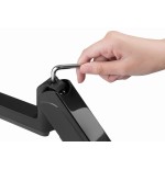 Gembird desk mounted adjustable mounting arm for 3 monitors - full-motion