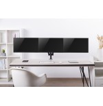 Gembird desk mounted adjustable mounting arm for 3 monitors - full-motion