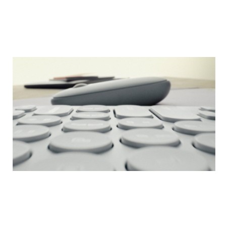 Teclado  español logitech pebble keys 2 k380s rf wireless + bluetooth qwerty rosa