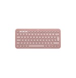 Teclado  español logitech pebble keys 2 k380s rf wireless + bluetooth qwerty rosa