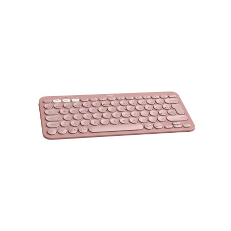 Teclado  español logitech pebble keys 2 k380s rf wireless + bluetooth qwerty rosa