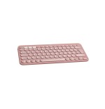 Teclado  español logitech pebble keys 2 k380s rf wireless + bluetooth qwerty rosa