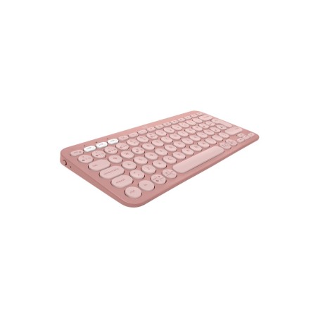 Teclado  español logitech pebble keys 2 k380s rf wireless + bluetooth qwerty rosa
