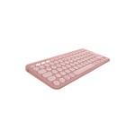 Teclado  español logitech pebble keys 2 k380s rf wireless + bluetooth qwerty rosa