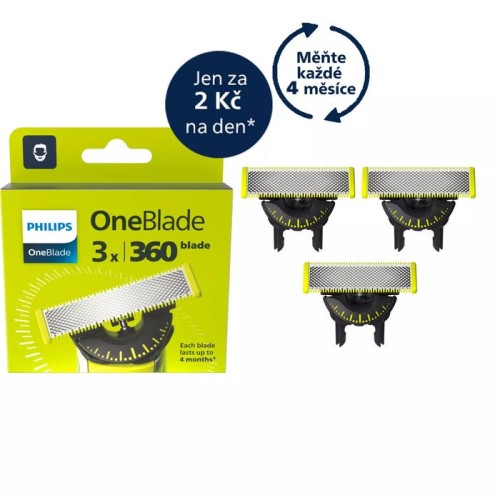 Philips qp430 50 oneblade replaceable blade, 3 pcs, black green