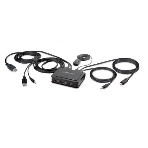 Switch  startech.com c2-h46-uac-cbl-kvm interruptor kvm negro