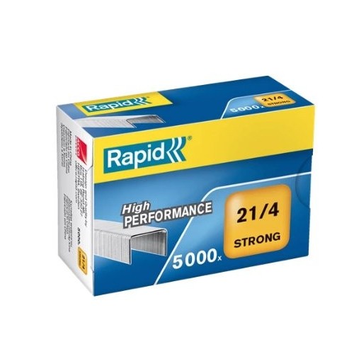 Rapid caja de 5000 grapas 21/4 - alambre reforzado galvanizado - patilla de 4mm