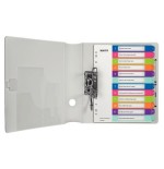 Leitz wow indice de plastico imprimible multicolor 12 pestañas - multitaladro - formato a4 - color translucido