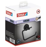 Portarrollos papel higienico tesa moon black montado en pared negro