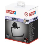 Portarrollos papel higienico tesa moon black montado en pared negro