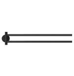 Tesa moon black soporte para toallas montado en pared negro