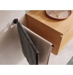 Tesa moon black soporte para toallas montado en pared negro