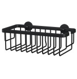 Tesa moon black aluminio montado en pared cesta de ducha