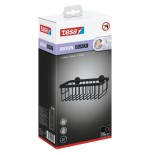 Tesa moon black aluminio montado en pared cesta de ducha