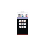 Tesa moon black aluminio montado en pared cesta de ducha