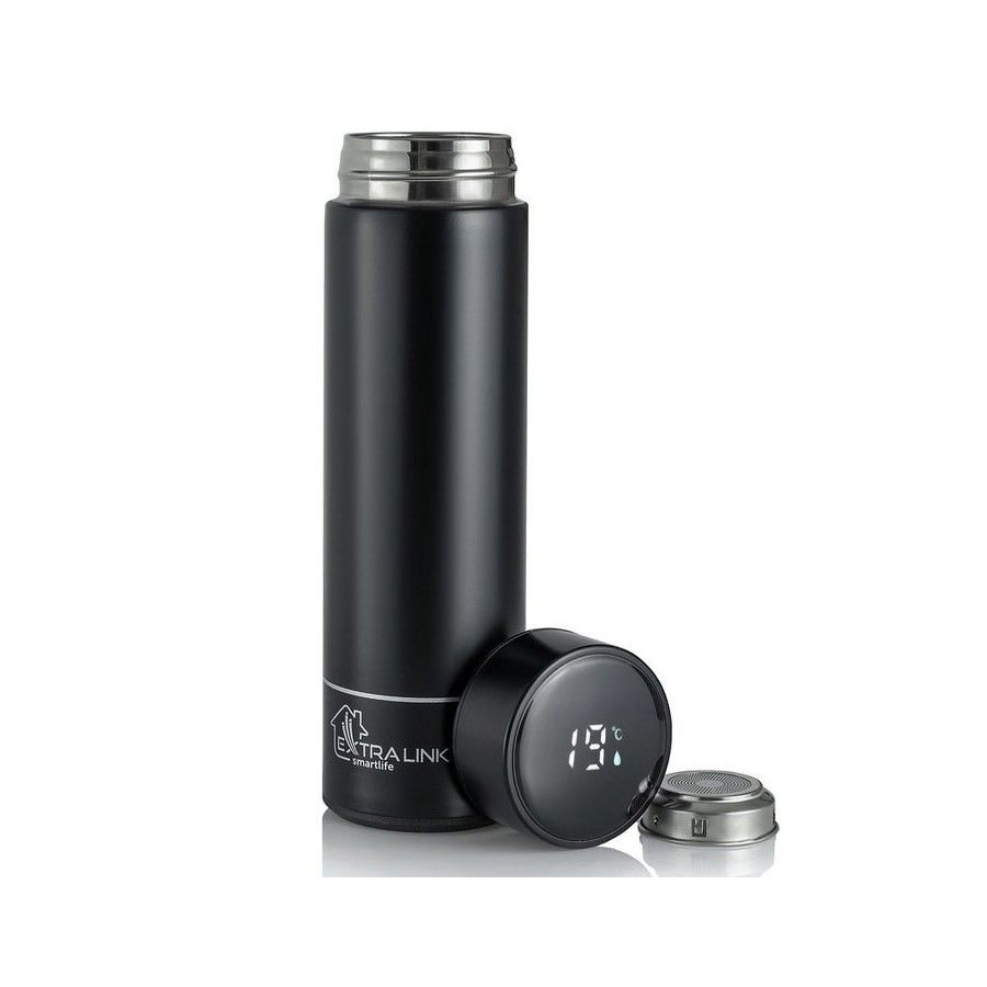 Extralink mug-smart500 black taza de viaje 500 ml negro acero inoxidable
