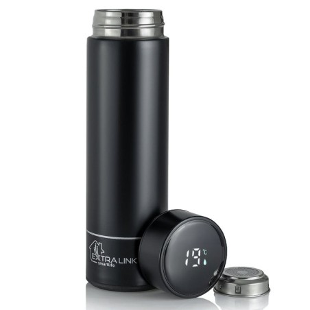Extralink mug-smart500 black taza de viaje 500 ml negro acero inoxidable