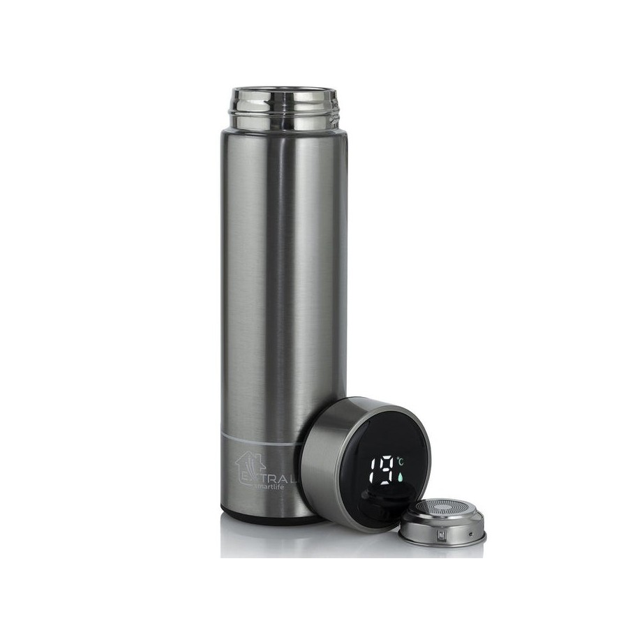 Extralink mug-smart500 silver taza de viaje 500 ml plata acero inoxidable