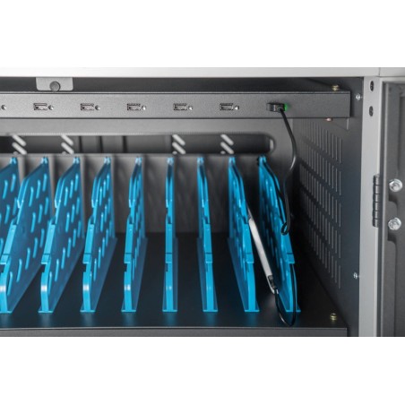 Digitus dn-45005 armario de carga móvil, 30 estaciones de carga, max 15.6" sincronización de datos, uv-c