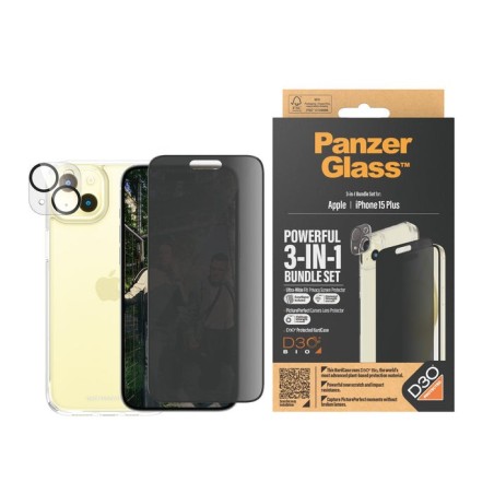 Protector de pantalla  apple - iphone 15 pluspanzerglass privacy 3-in-1-pack iphone 2023 6.7