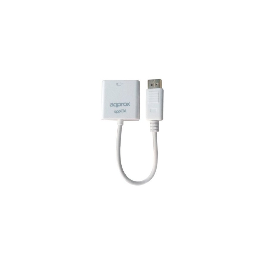 Approx adaptador displayport a hdmi resolucion hasta 1200p blanco