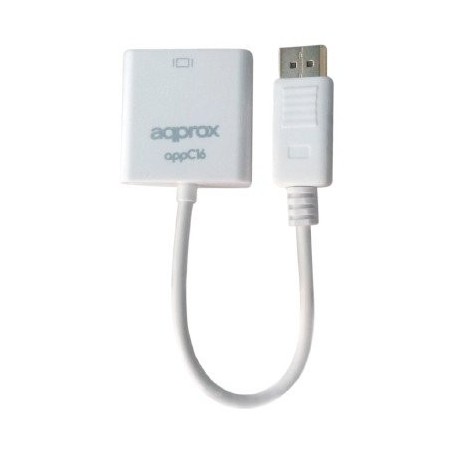 Approx adaptador displayport a hdmi resolucion hasta 1200p blanco